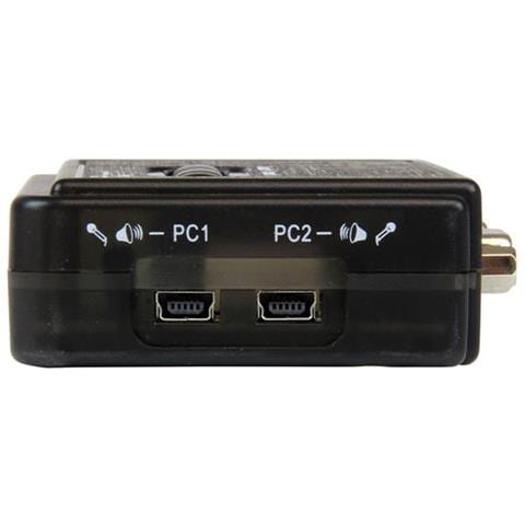 Switch KVM a 2 porte VGA USB con audio e cavi - Commutatore VGA USB a doppia porta - Colore Nero - Foto 5