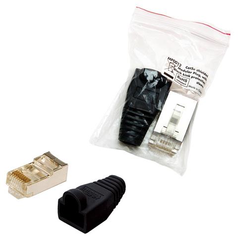 IWP-CAT5ES-BK - Plug Copriconnettore Cat. 5E RJ45 Cavo Schermato 100pz Nero - Foto 4