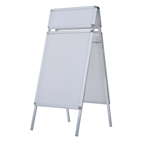 HOMCOM Espositore Pubblicitario Bifacciale a Cavalletto Pieghevole 64×8×144cm