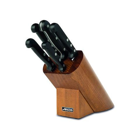 Serie Universal - Pacco Regalo Set Di Coltelli 5 Pezzi (5 Coltelli) - Lama Acciaio Inossidabile Nitrum - Manico Polioxymetilene (pom) - Legno Di Pino - Foto 1