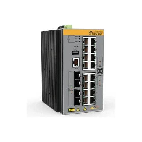 IE340-20GP Switch Industrial Ethernet Gigabit PoE+ Layer 3 con 16 Porte / 4 Uplink SFP Colore Grigio - Foto 1