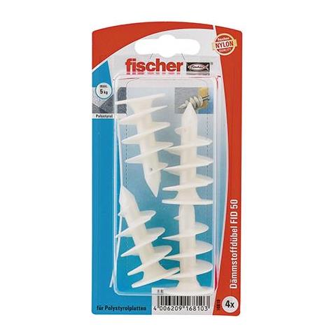 FISCHER Conf. 4 Tasselli 50 Mm Per Ancoraggio Su Materiali Isolanti FISCHER Conf. 4 Tasselli 50 Mm Per Ancoraggio Su Materiali Isolanti