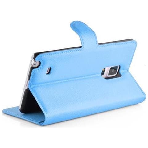 Custodia Compatibile Con Samsung Galaxy Note Edge In Pastello Blu - Coperchio Protettiva Con Chiusura Magnetica, Funzione Stand E Tasca Per Le Carte - Foto 2
