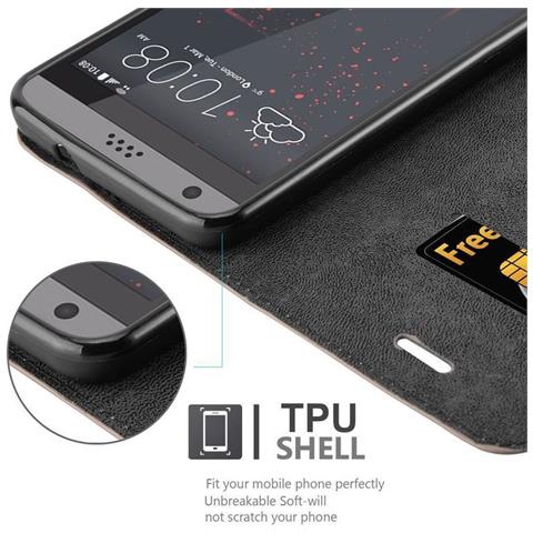 Custodia Compatibile Con Htc Desire 530 / 630 In Bruno Caffè - Coperchio Protettiva Con Chiusura Magnetica, Funzione Stand E Tasca Per Le Carte - Foto 2