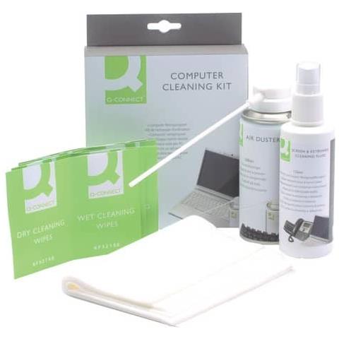 Kit Pulizia Pc Aria Compressa, Liquido Detergente E Salviette Kf32155a - Foto 1