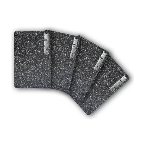 Set Tagliere, Rettangolare, 4 pezzi, Vetro, 26.7 x 16.5 x 4.7 cm, Colore : Grigio - Foto 2
