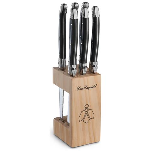 Set Ceppo e Coltelli da Bistecca 7 pz Antracite - Foto 1