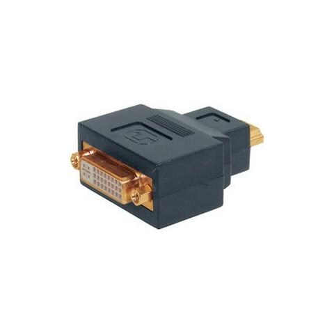 HDMI - DVI-D, HDMI, DVI-D, Maschio / femmina, Nero, Oro - Foto 1