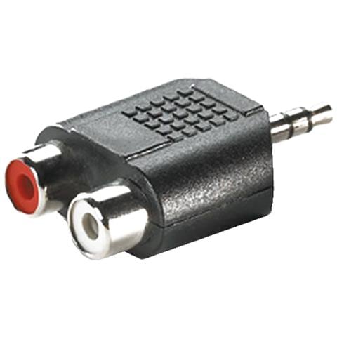 Adattatore Da 3.5mm > 2x RCA, M / F, Nero - Foto 1