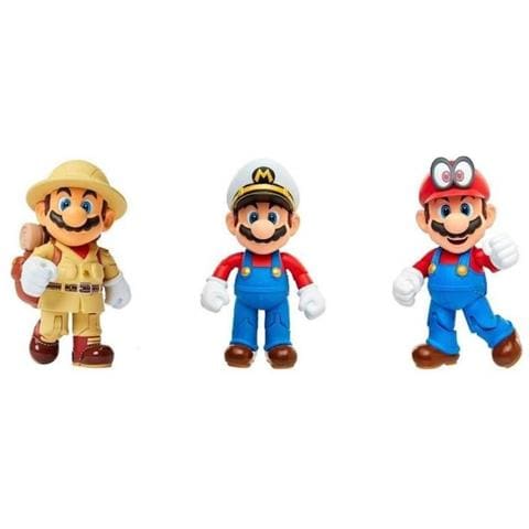 Confezione Da 3 Personaggi - Jakks Pacific - Super Mario Bros: Mario - 10 Cm - Foto 1