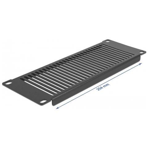 Pannello per armadio di rete da 10? con fessure di ventilazione verticale 2U nero - Foto 3
