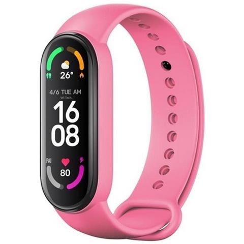 Cinturino Silicone Watch Band Per Xiaomi Mi Band 5 - 6 - 7 Pink - Foto 2