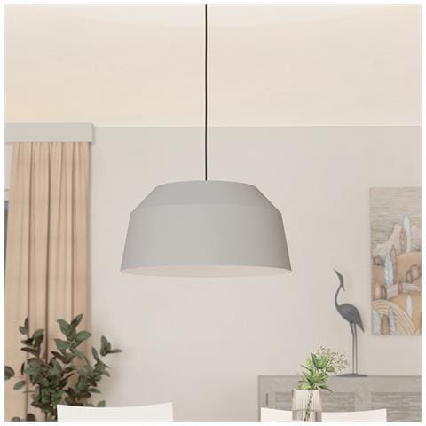 Lampadario Contemporaneo Contrisa 1 Luce Acciaio Grigio - Foto 1