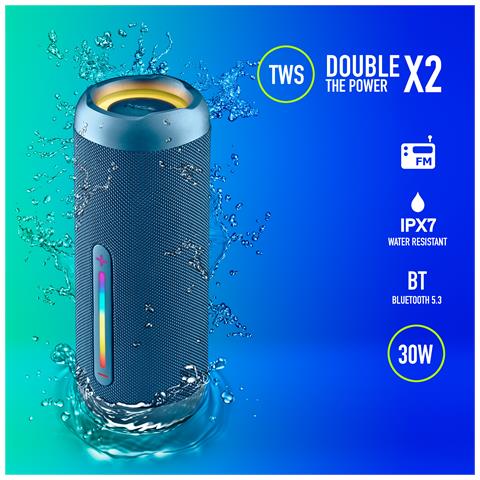 Altoparlante Bluetooth Portatile Roller Furia 2 Blue Azzurro 15 W - Foto 2