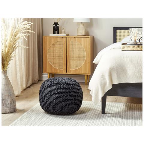 Pouf Priene Cotone Nero - Foto 1