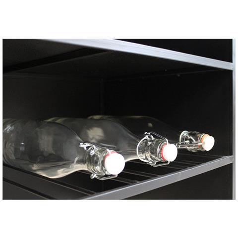 Mobiletto Multifunzione Da Interno Salotto Bar In Legno E Metallo Con Grata Porta Calici Jasper - Foto 7