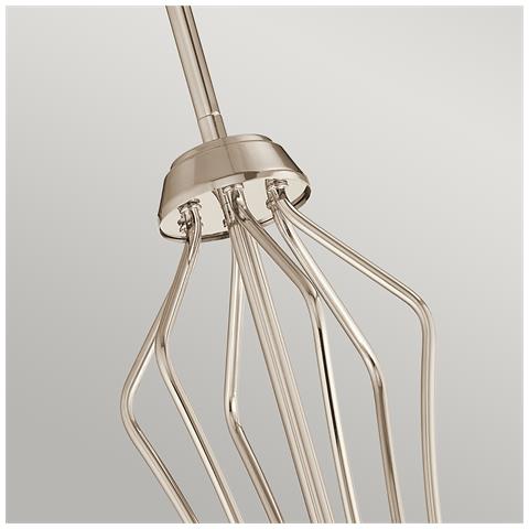 Lampadario Classico Kayva Acciaio Nichel Lucido Vetro Led 36w 3000k 2375lm - Foto 2