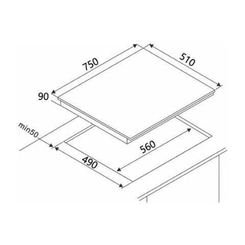 Piano Cottura FAG6650X a Gas 4 Fuochi Gas Colore Acciaio Inossidabile - Foto 3