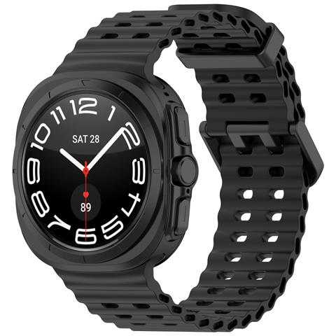 Cinturino Sportivo In Silicone Per Samsung Watch Ultra 47mm Black - Foto 1