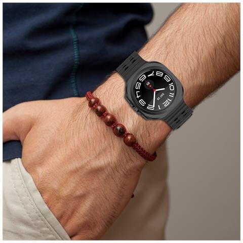 Cinturino Sportivo In Silicone Per Samsung Watch Ultra 47mm Black - Foto 2