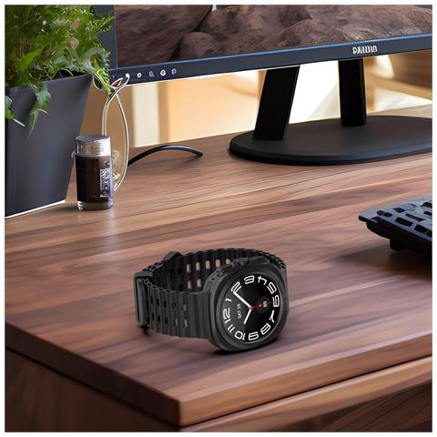 Cinturino Sportivo In Silicone Per Samsung Watch Ultra 47mm Black - Foto 7