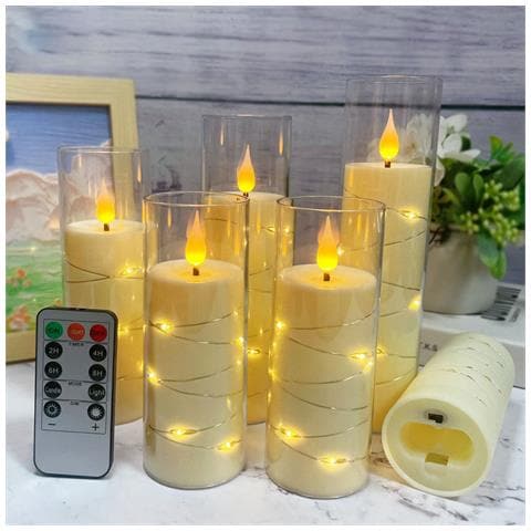 Set Di Luci Elettroniche A Led Con Telecomando, Confezione Da 5 - Foto 4