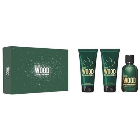 Set Regalo Uomo Dsquared Green Wood Pour Homme Eau De Toilet - Foto 1