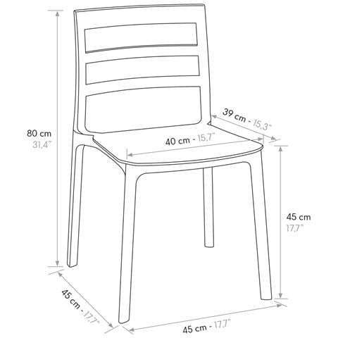Doge - Sedia Di Design Moderno Polipropilene - Foto 4