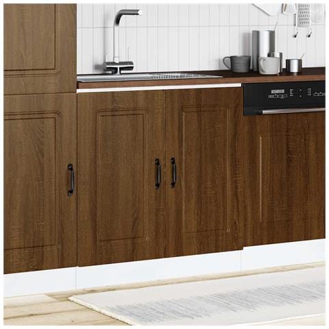 Mobile Base Lavello Kalmar Rovere Marrone 80x46x81,5 Cm - Foto 3