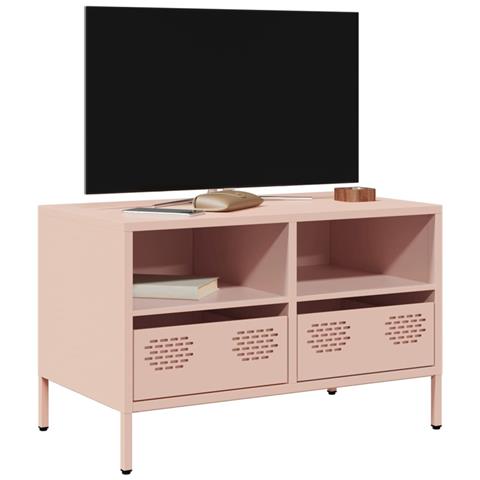 Mobile Tv Rosa 68x39x43,5cm In Acciaio Laminato A Freddo - Foto 1