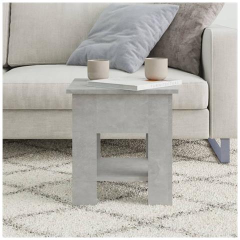 Lusso Casadino - Tavolino Da Salotto Grigio 40x40x42 Cm In Legno Multistrato - Foto 2