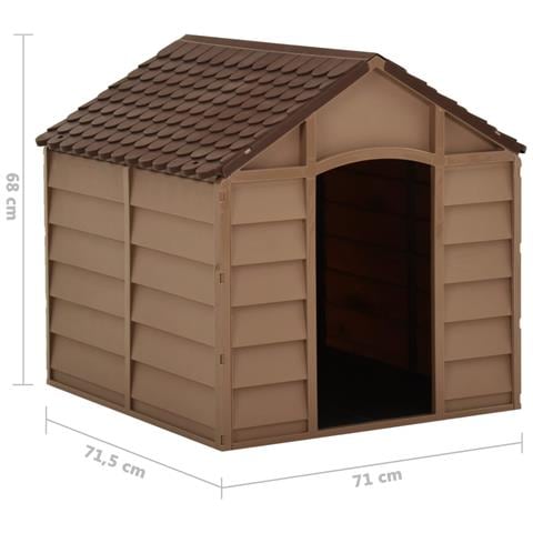 Cuccia Per Cani Marrone 71x71,5x68 Cm In Pp - Foto 7