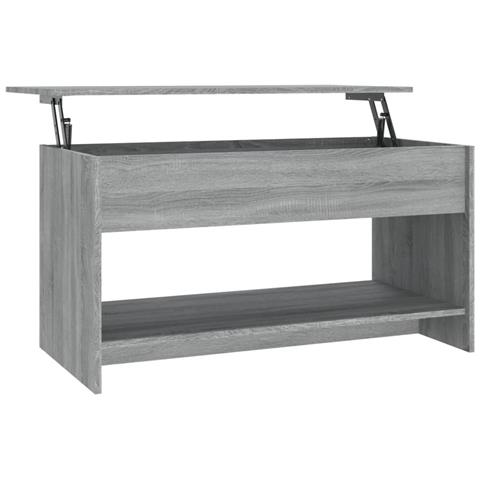 Lusso Casadino - Tavolino Salotto Grigio Sonoma 102x50x52,5 Cm Legno Multistrato - Foto 1