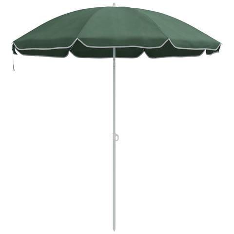 ombrellone da spiaggia  con palo in metallo verde 161x193 cm in poliestere - Foto 1