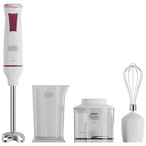 Frullatore ad Immersione BXHBA601E BXHBA601E Potenza 600 Watt Colore Bianco / Rosso - Foto 1