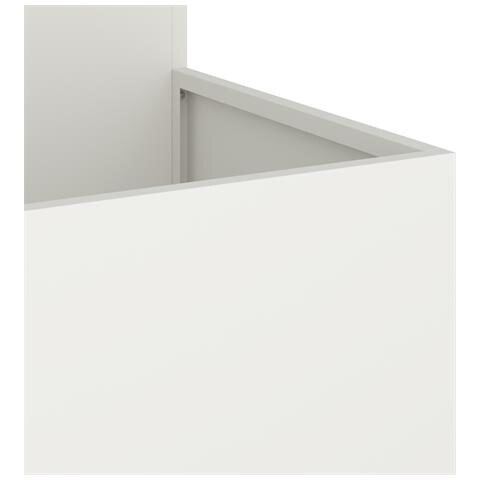 Fioriera da Giardino 80x80x60 cm Acciaio Bianco - Foto 9