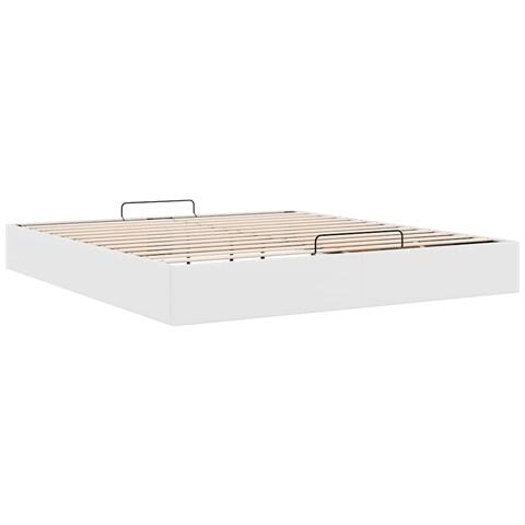 Struttura Letto Pouf senza Materasso 180x200 cm Similpelle - Foto 9