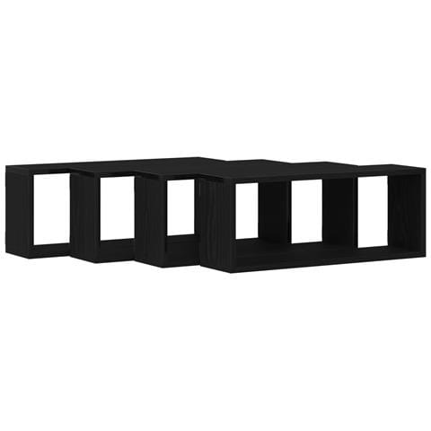 Set di 4 Mensole - Rovere Nero - 60x15x23 cm - Realizzate in Legno Ingegnerizzato - Foto 1