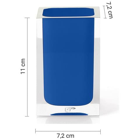 Portaspazzolini D'appoggio In Resina Ra98 Serie Rainbow Blu - Foto 2