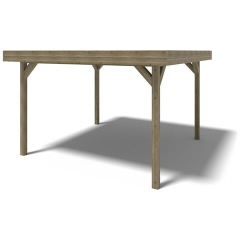 Gazebo Da Giardino In Legno Pergola 4.04x4.04 M - Impregnata - Foto 1