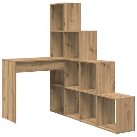 Scrivania ad angolo rovere artigianale 101,5 x 149,5 x 149,5 cm - Foto 1