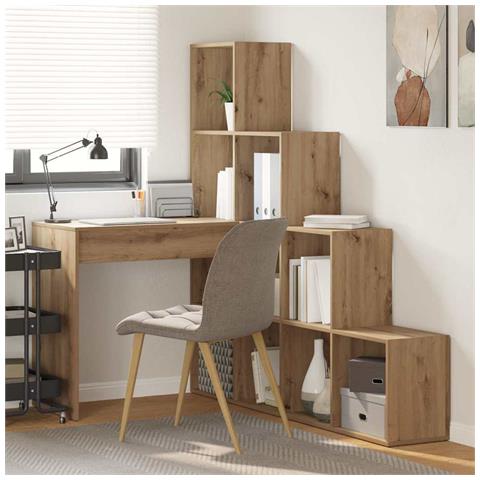 Scrivania ad angolo rovere artigianale 101,5 x 149,5 x 149,5 cm - Foto 2