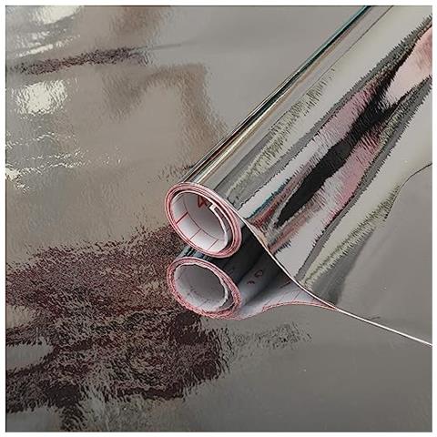 D-c-fix Pellicola Adesiva Per Mobili Argento Lucido Metallizzata Pvc Plastica Vinile Impermeabile Decorativa Per Cucina, Armadio, Porta Carta Rivestimento 45 Cm X 1,5 M - Foto 1