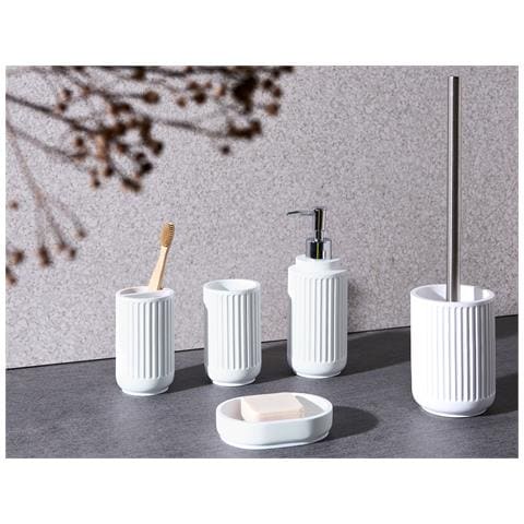 Set Da 5 Accessori Per Il Bagno Huarmey Bianco - Foto 1