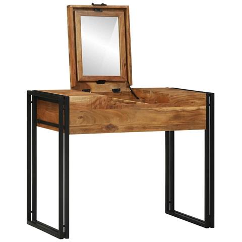 Tavolo da Trucco Marrone Legno massello di acacia - Foto 2