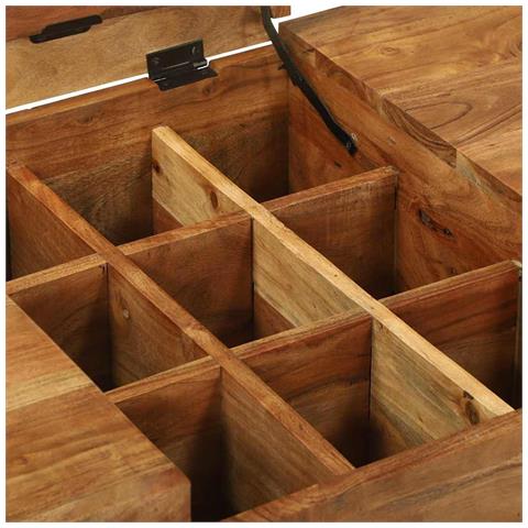 Tavolo da Trucco Marrone Legno massello di acacia - Foto 9