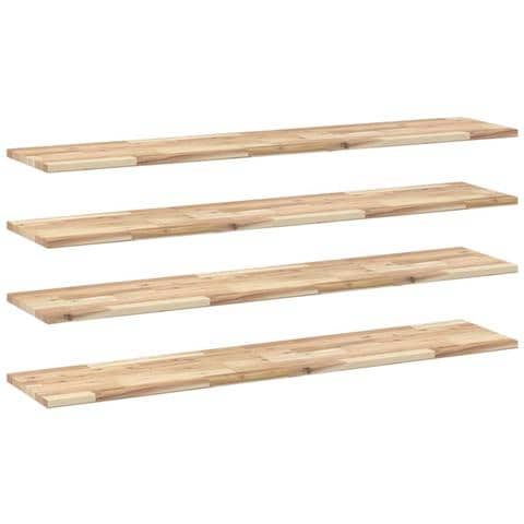 Mensole da Parete 4 pz 160x30x2 cm Legno Acacia Non Trattato - Foto 1