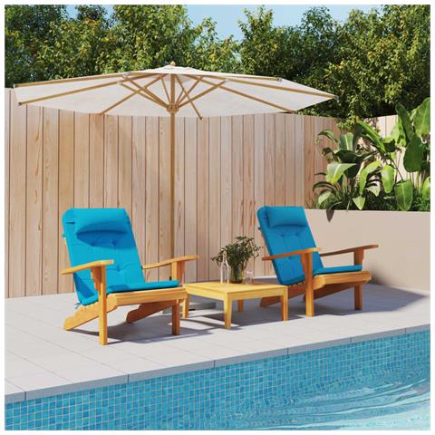 Cuscini per Sedia Adirondack 2 pz Blu Chiaro in Tessuto Oxford - Foto 2