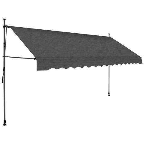 Lusso Casadino -  Tenda Da Sole Retrattile Manuale Con Led 400 Cm Antracite - Foto 1