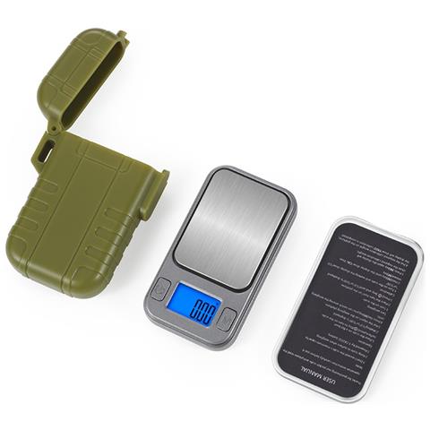 Mini Bilancia Digitale Stile Accendino Per Gioielli, 100g/0.01g, Argento E Verde - Foto 2